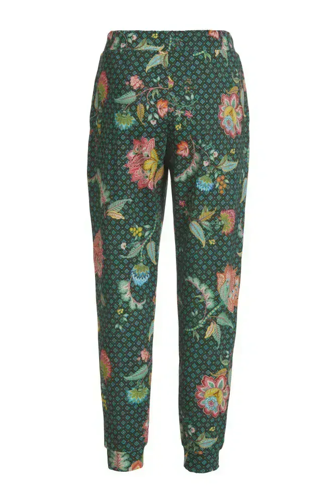 Pip Studio Buiter dlouhé dámské kalhoty Jambo Jasmin, zelené