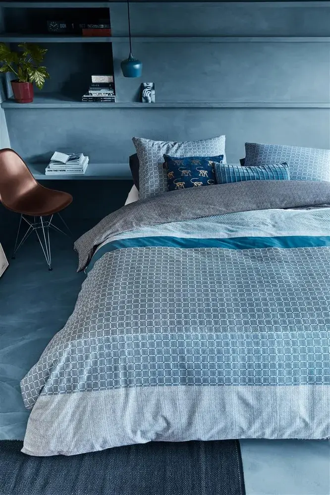 BH prodloužené povlečení Birger Blue, 140x200/220cm + 60x70cm, jednolůžko