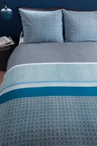 BH prodloužené povlečení Birger Blue, 140x200/220cm + 60x70cm, jednolůžko