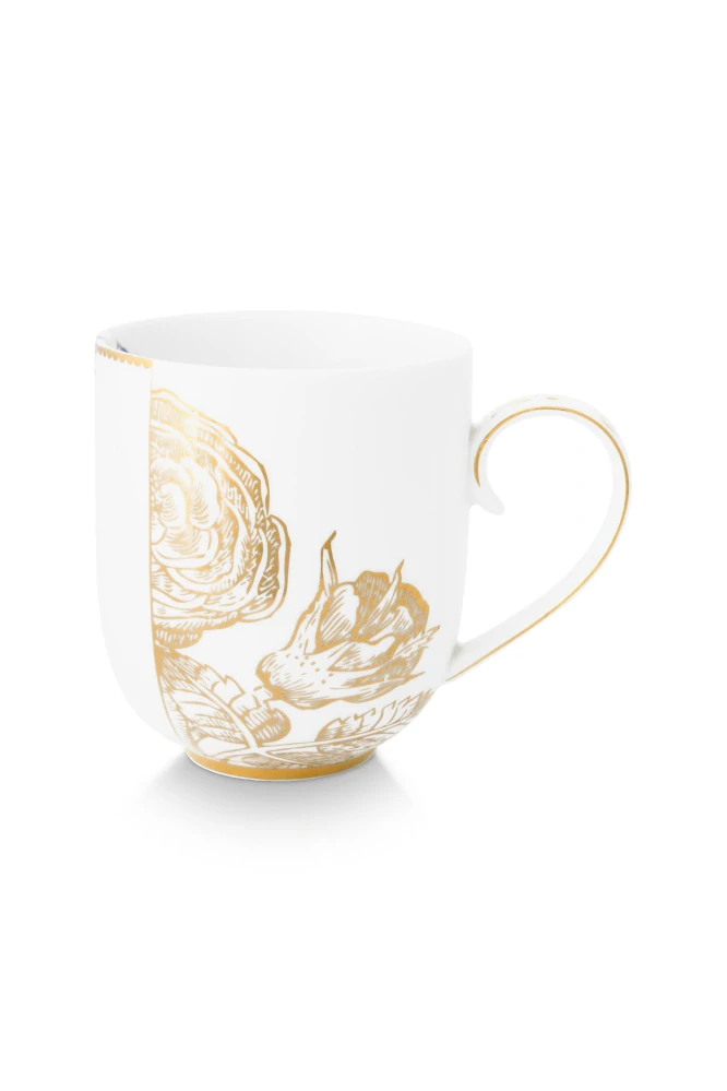 Pip Studio Royal White hrnek 300ml, bílý