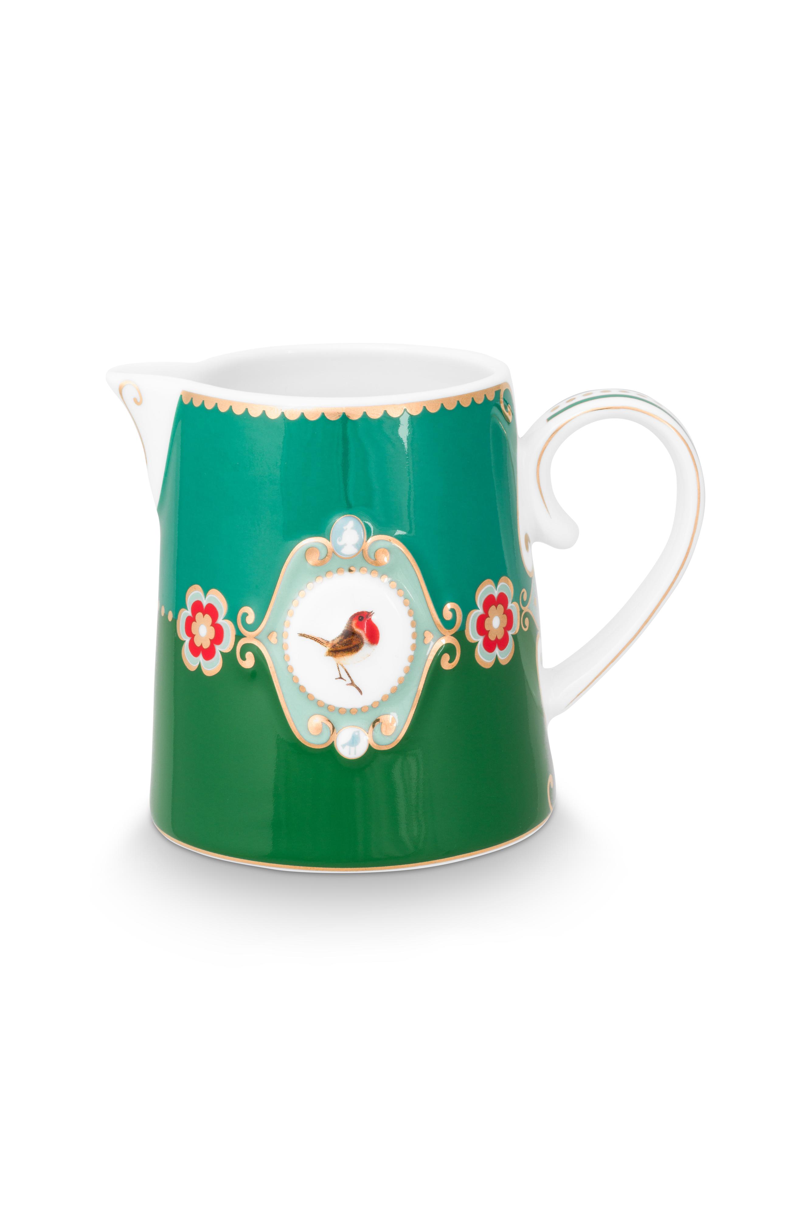 Pip Studio Love Birds mlékovka 270ml, zelená
