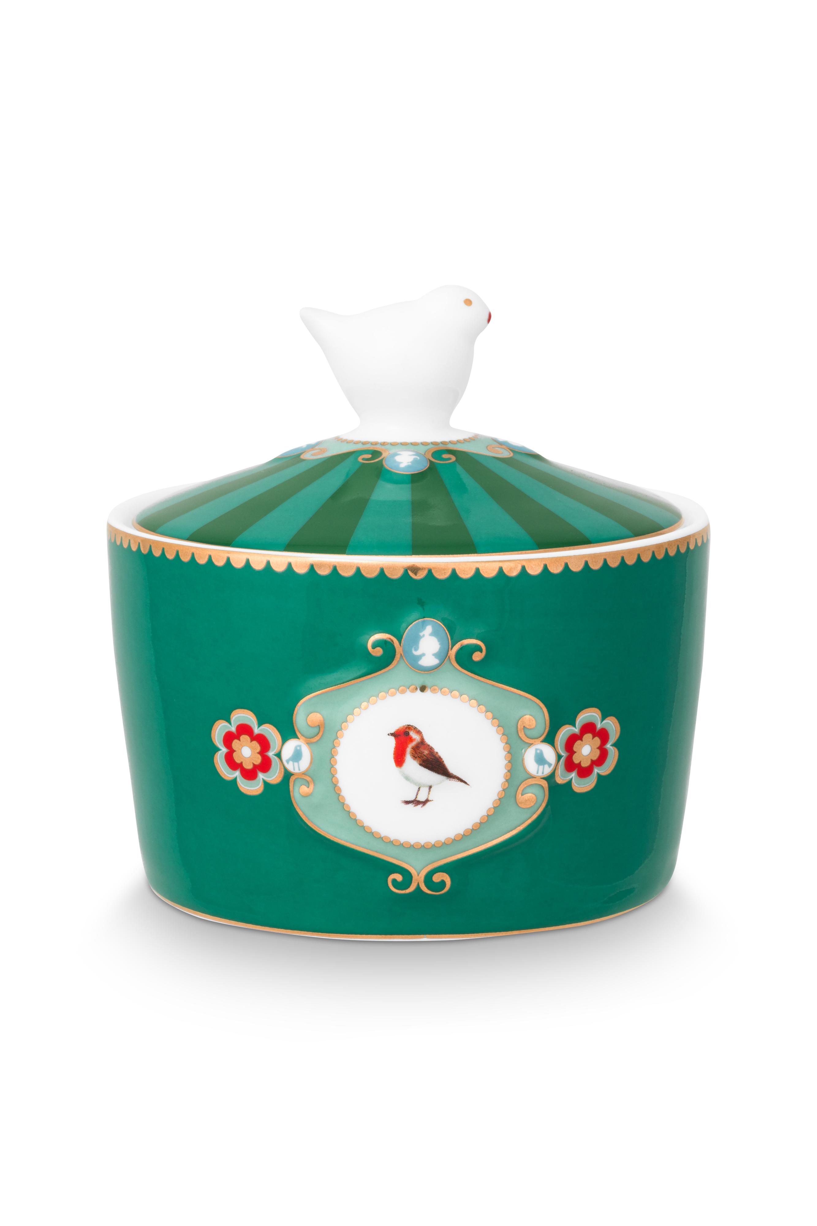 Pip Studio Love Birds cukřenka 300ml, zelená