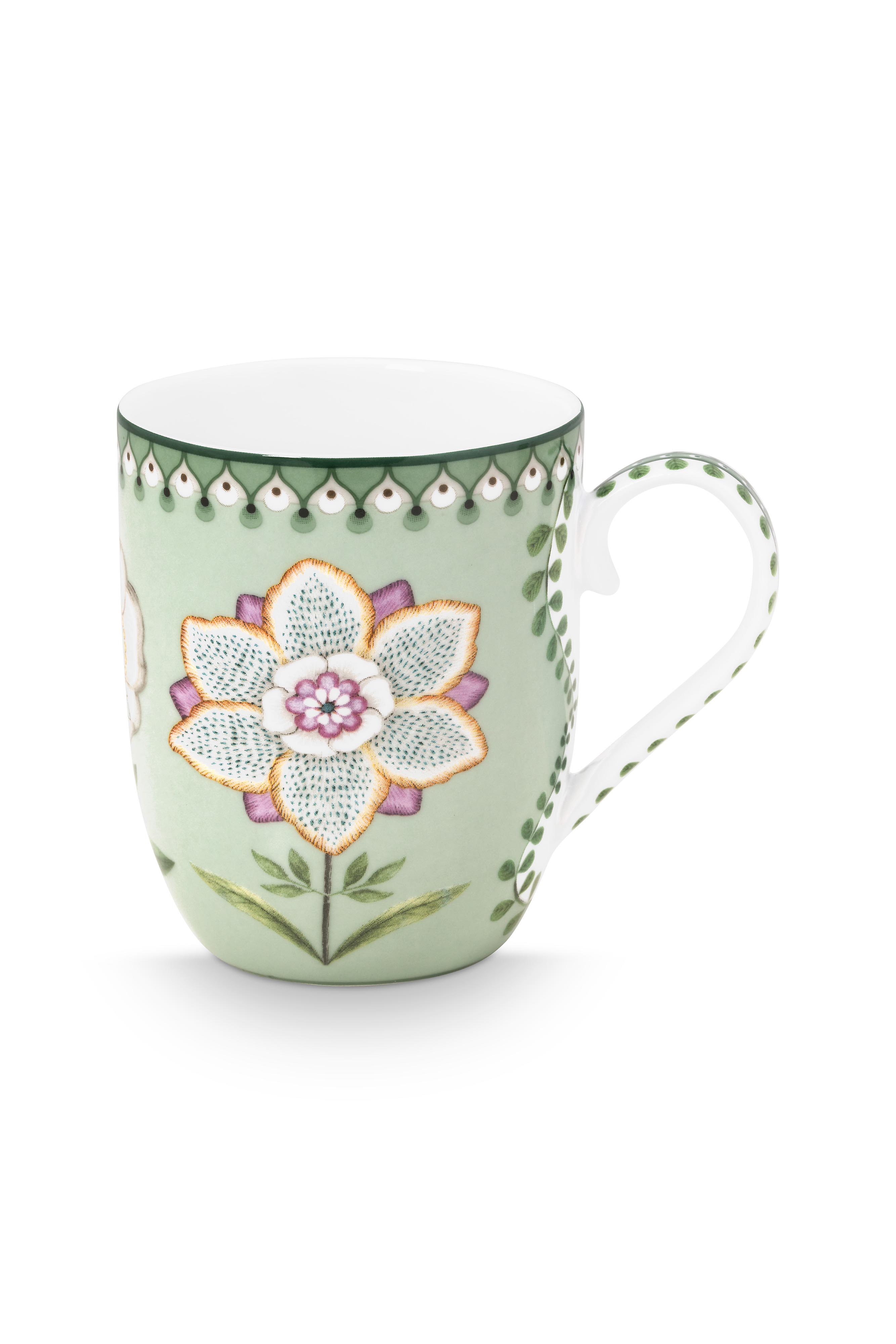 Pip Studio Lily & Lotus hrnek 180ml, zelený