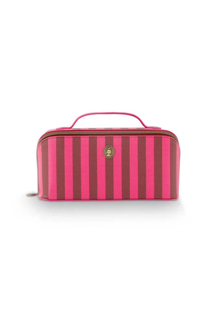 Pip Studio Cyrille Stripe kosmetická taška, růžová