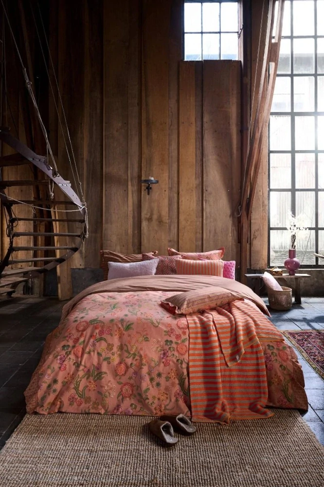 Pip Studio perkálové povlečení Coco Flower 140x200+70x90, terra