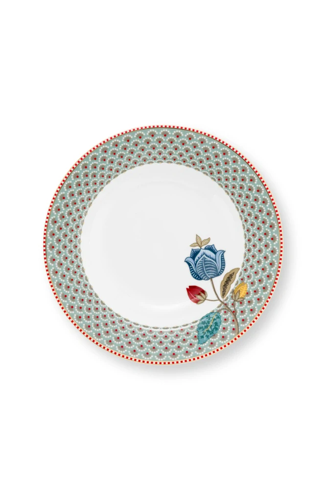 Pip Studio Blooming Tales talíř Ø21,5 cm, modrý