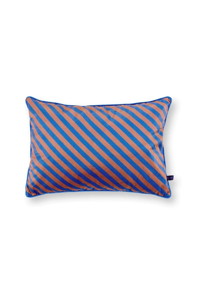 Pip Studio dekorační polštář Block Stripe 35x50 cm, modrý