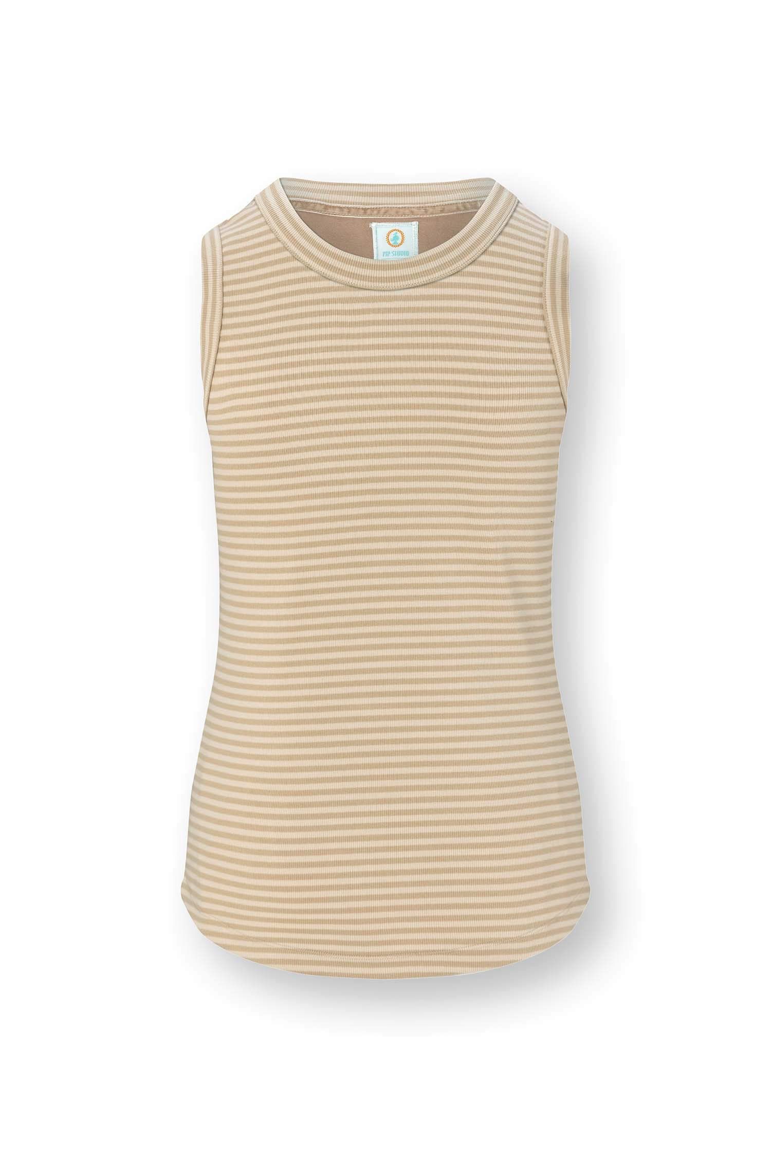 Pip Studio Trinity tílko Little Sumo Stripe, pískové