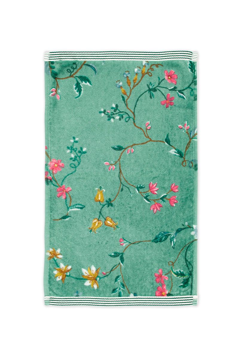 Pip Studio bavlněný froté ručník na ruce Les Fleurs zelený 30x50 cm