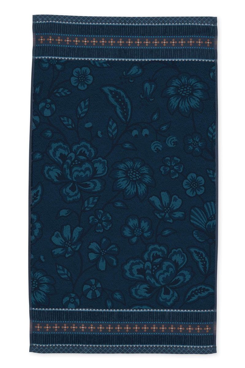 Pip Studio ručníky z bavlněného froté Jasmine Jacquard, tmavě modré