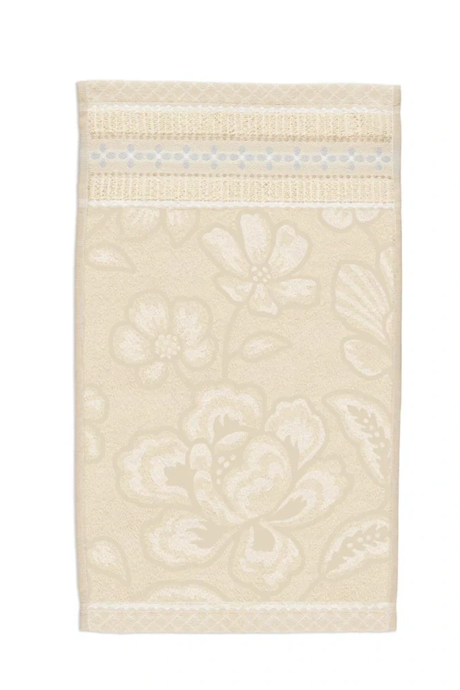 Pip Studio bavlněný froté ručník na ruce Jasmine Jacquard pískový 30x50 cm