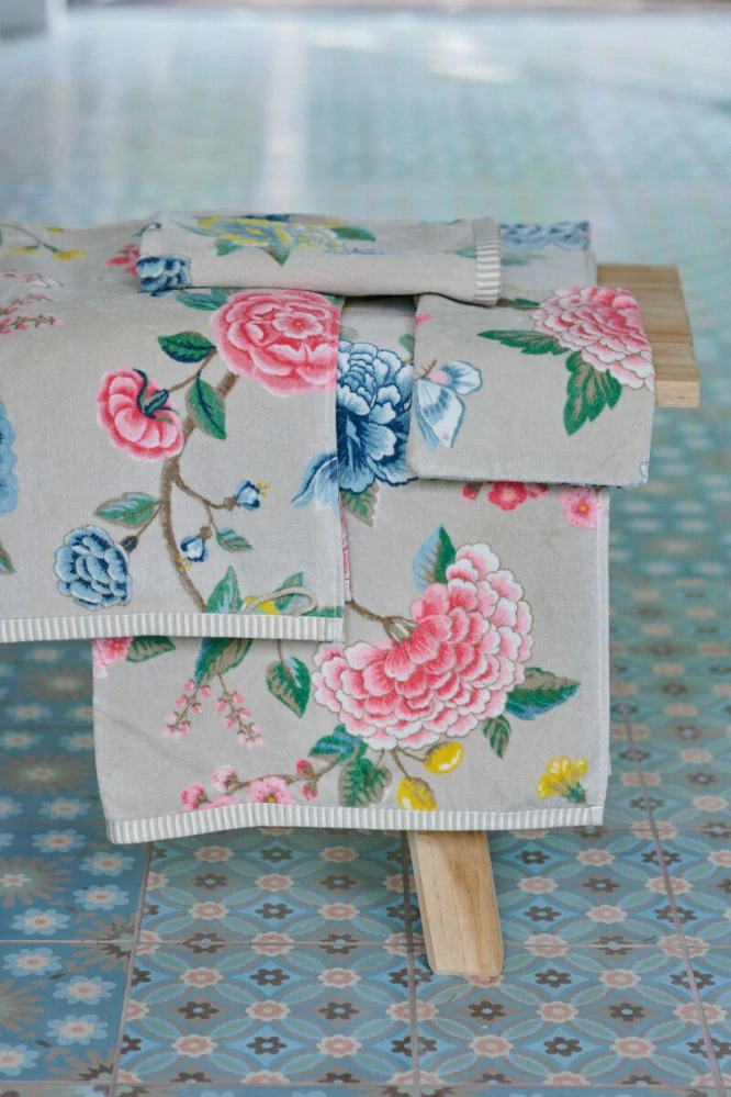 Pip Studio ručníky z bavlněného froté Good Evening, khaki