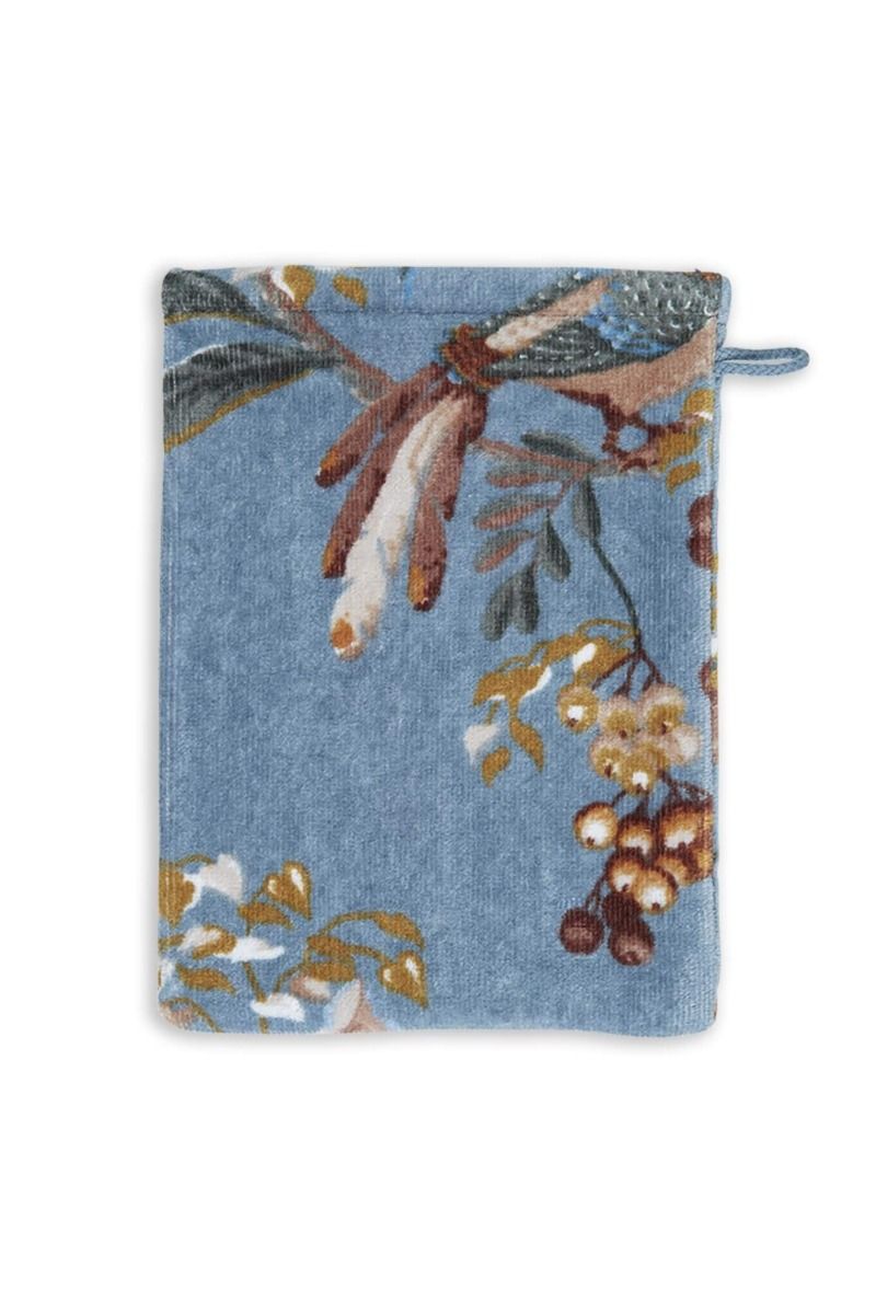 Pip Studio Secret Garden bavlněná froté žínka modrá 16x22 cm
