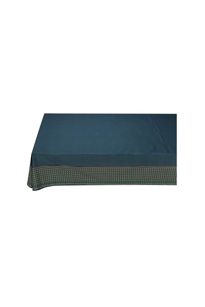 Pip Studio Berry Blues bavlněný ubrus 100 x 100 cm - modrý