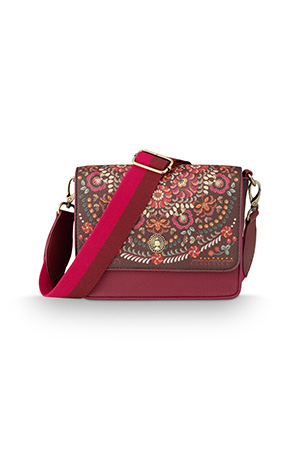 Pip Studio II Ricamo Cross Body kabelka - tmavě červená