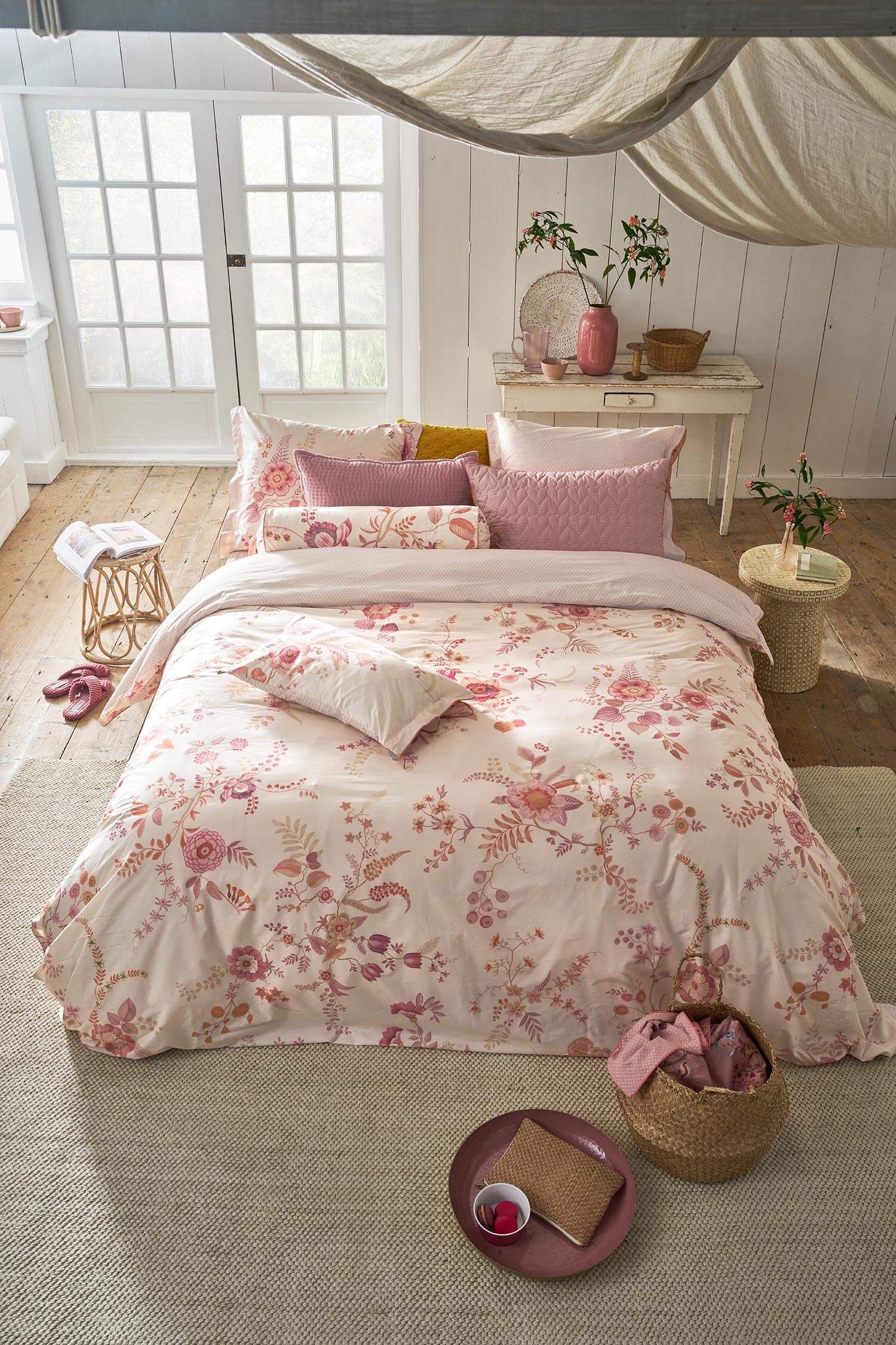 Pip Studio perkálové povlečení Everbloom Light Pink - 140 x 200 cm
