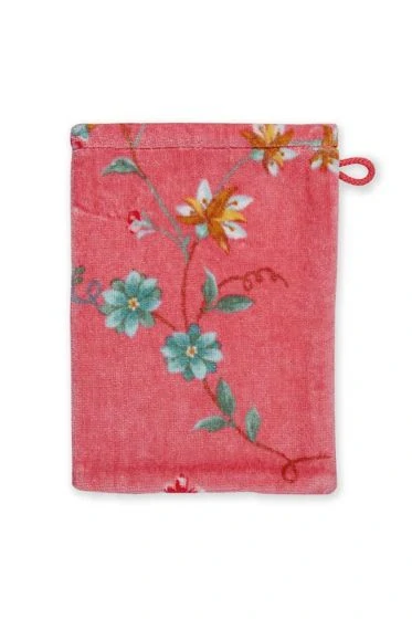 Pip Studio Les Fleurs bavlněná froté žínka růžová 16x22 cm