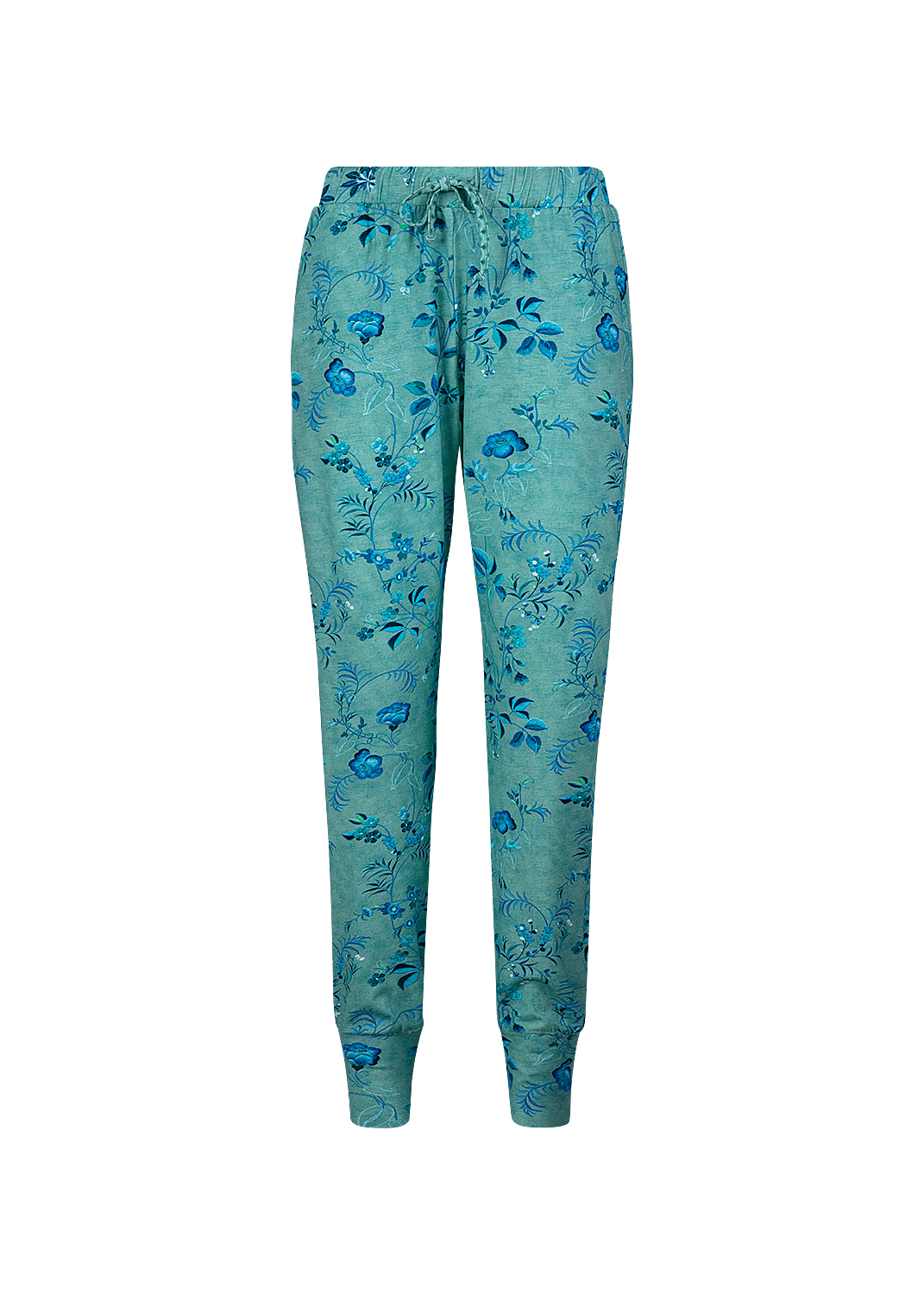 Pip Studio Bobien dlouhé kalhoty Tokyo Blossom, zelené