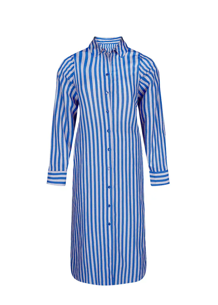 Pip Studio Darla dlouhá propínací košile Sumo Stripe, modrá