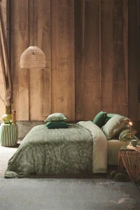 Pip Studio perkálové povlečení Kyoto Nights zelené 200x200 + 2x 70x90 cm