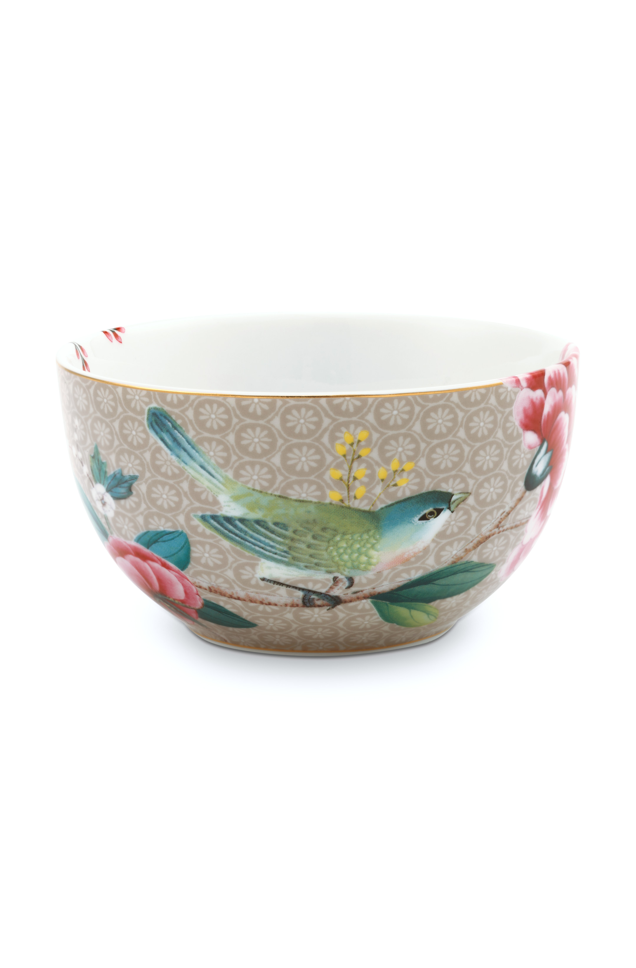 Pip Studio Blushing Birds miska Ø12cm, khaki