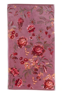 Pip Studio Secret Garden bavlněný froté ručník mauve 55x100 cm