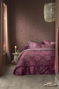 Pip Studio povlečení z broušeného kepru Mosaico červené 200x200 + 2 x 70x90 cm