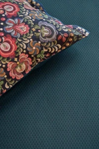 Pip Studio perkálové prostěradlo Thousand Leaves 140x200 cm, tmavě modré