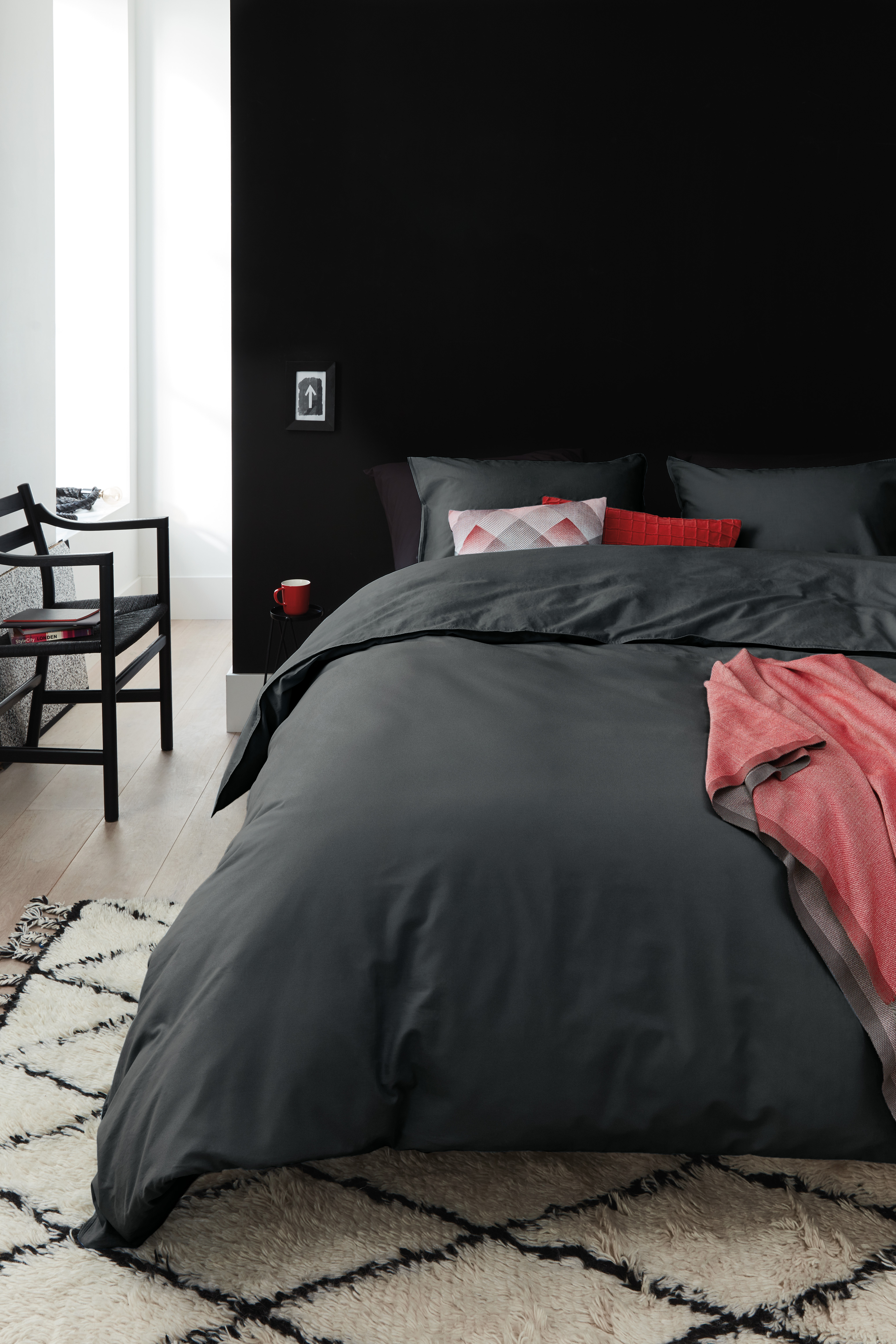 Organic Care povlečení 140x200/220 + 60x70, Antracit prodloužené, organická bavlna