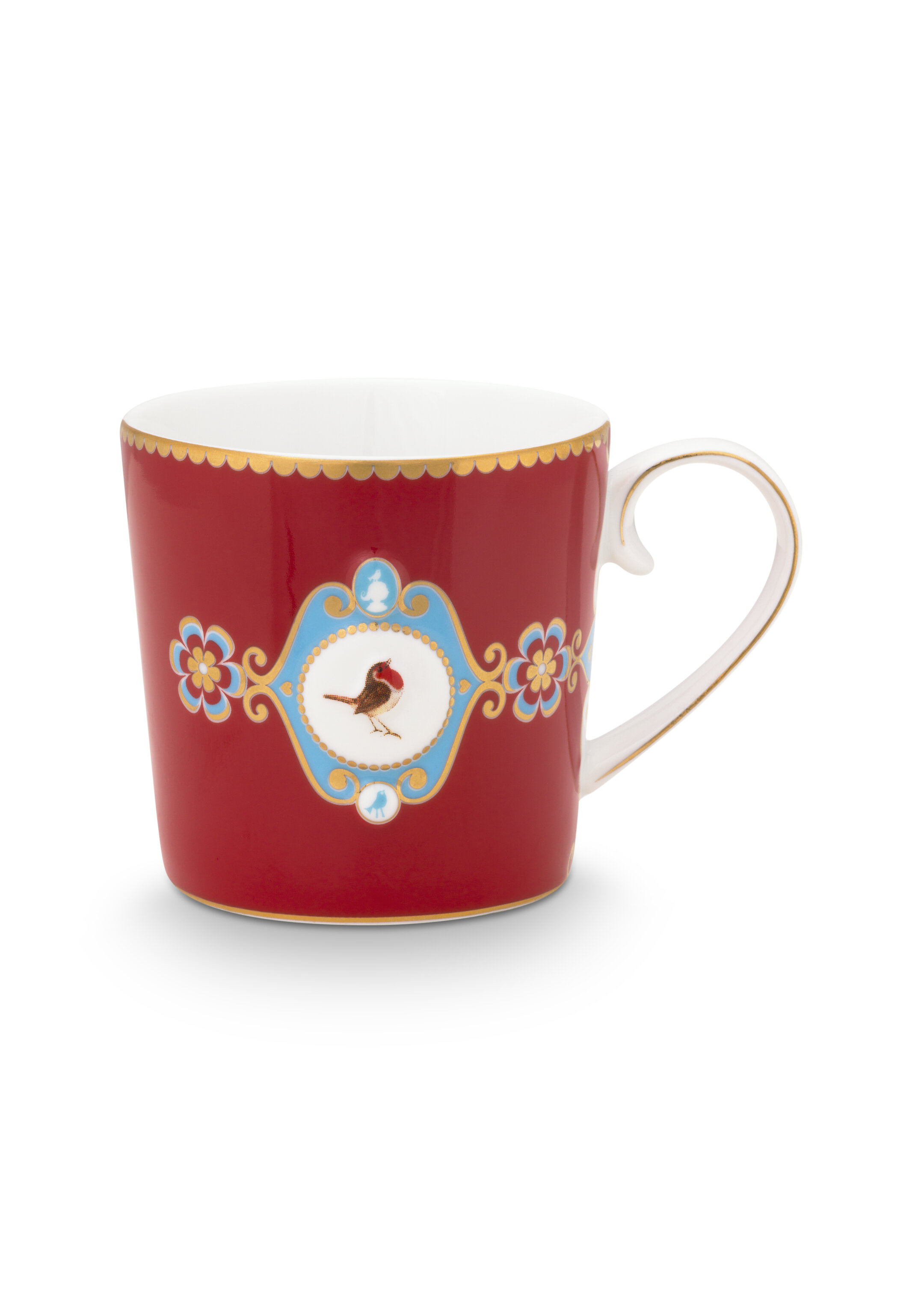 Pip Studio Love Birds hrnek 165ml, červený