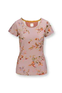 Pip Studio Tilly triko s krátkým rukávem Kawai Flower, růžové
