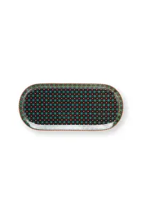 Pip Studio Berry Blues servírovací tác 33,3x15,5cm, zelený