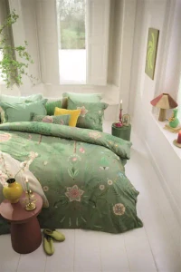 Pip Studio perkálové povlečení Bamboleo zelené 140x200 + 70x90 cm