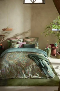 Pip Studio perkálové povlečení Alfombra zelené 140x200 + 70x90 cm