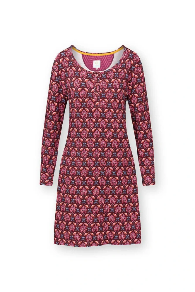 Desiree noční košile s dlouhým rukávem Que si Que no, hnědá