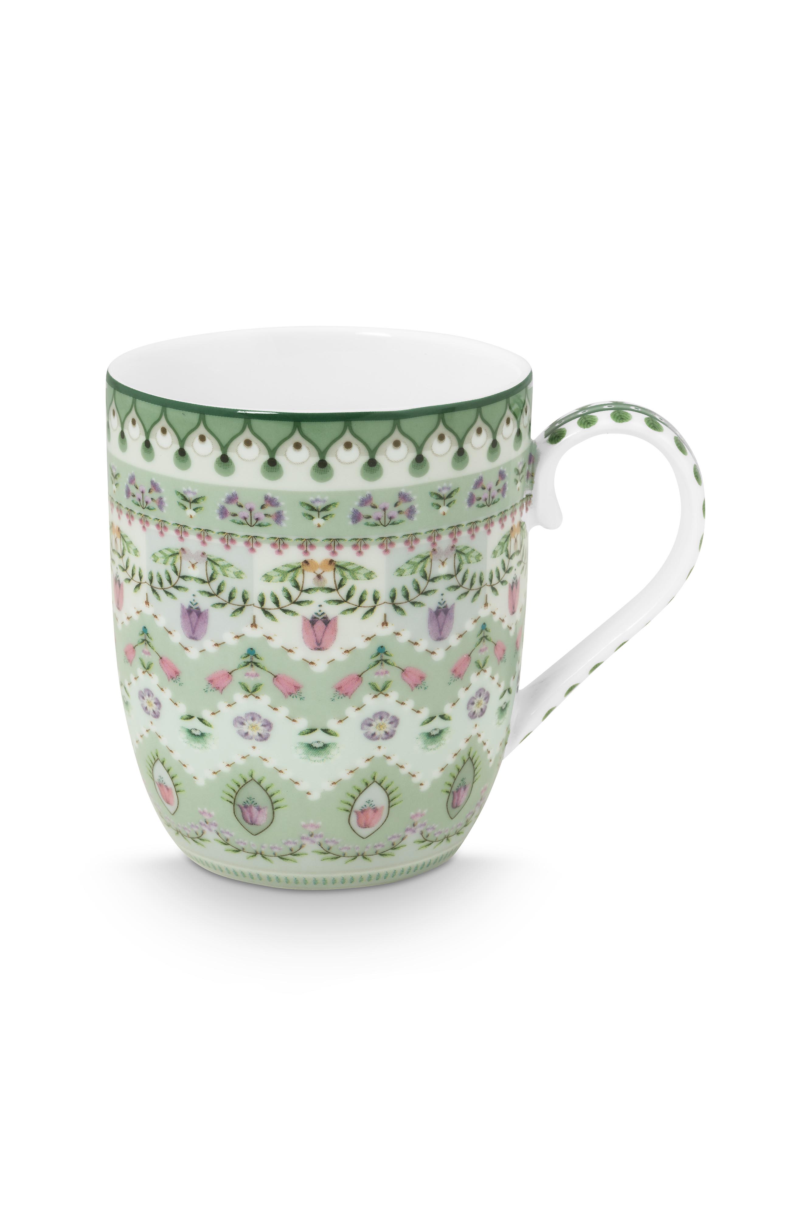 Pip Studio Lily & Lotus hrnek 180ml, zelený