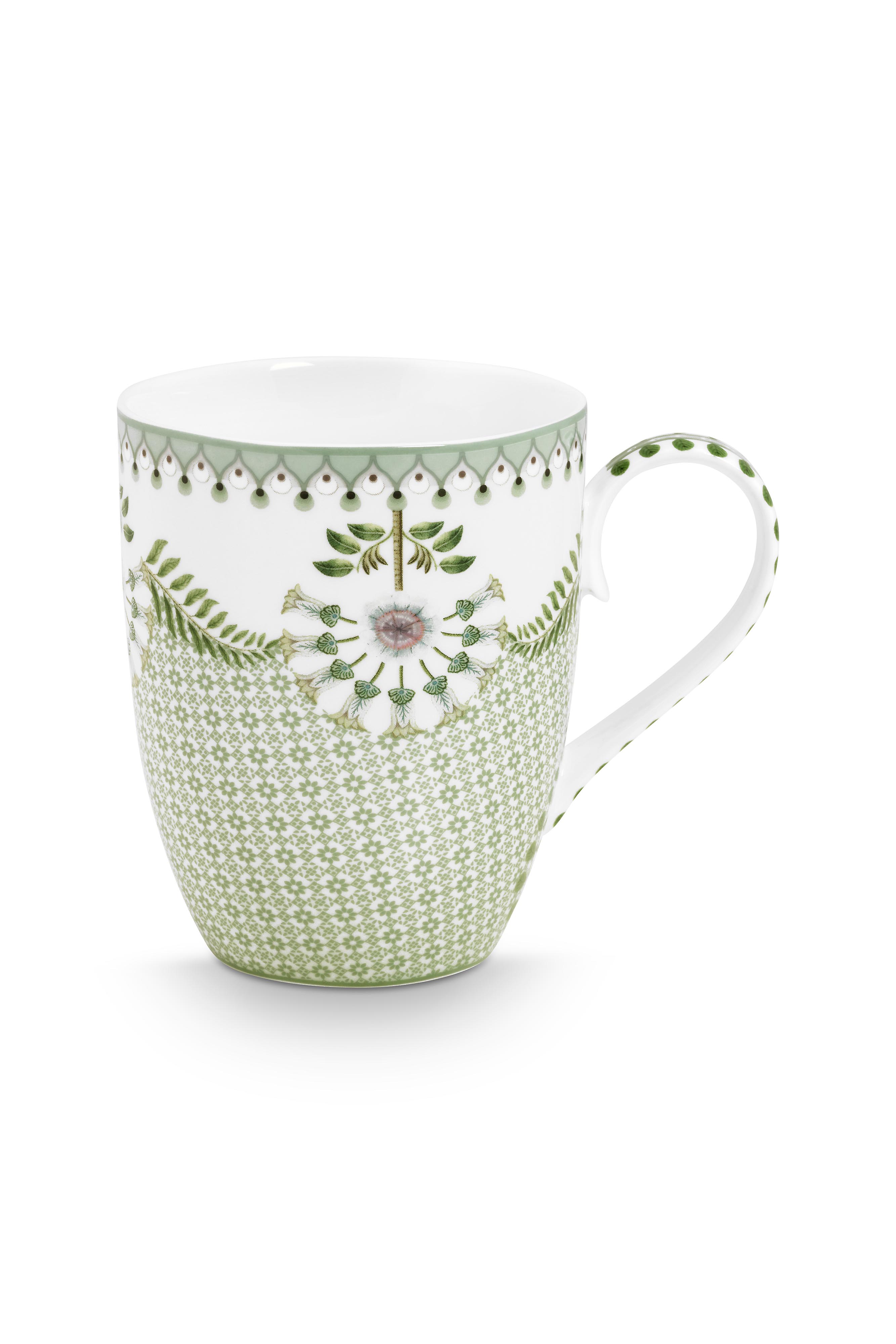 Pip Studio Lily & Lotus hrnek 350ml, zelený