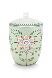 Pip Studio Lily & Lotus skladovací dóza 1,5l, zelená