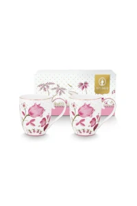 Pip Studio Jolie Tulip sada 2 ks hrnků XL 440ml, růžová