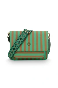 Pip Studio Fenna Stripe Cross Body kabelka, zelená