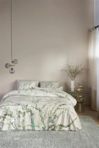 Povlečení z bavlněného saténu Mandlovník 140x200 + 70x90 Van Gogh, písková