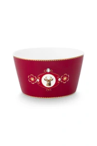 Pip Studio Love Birds miska Ø 15cm, tmavě červená