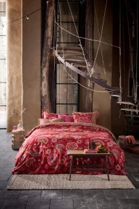 Pip Studio povlečení z broušeného kepru Matata červené 140x200 + 70x90 cm