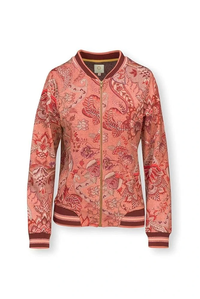 Pip Studio Nicos mikina na zip Kyoto Festival, terra