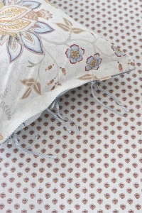 Pip Studio perkálové prostěradlo Jaipur Flower 90x200 cm, světle modré