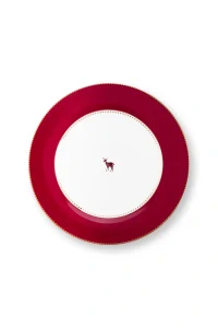 Pip Studio Love Birds talíř Ø26,5cm, tmavě červený