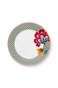 Pip Studio Blooming Tales talíř Ø21cm, modrý