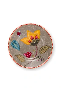Pip Studio Blooming Tales talíř Ø12cm, khaki