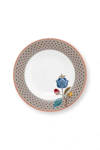 Pip Studio Blooming Tales talíř Ø21,5 cm, khaki