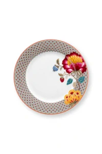 Pip Studio Blooming Tales talíř Ø26,5 cm, khaki